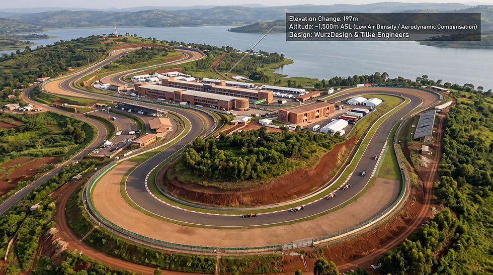 An AI Generated Image Showing a Notional African Grand Prix Circuit