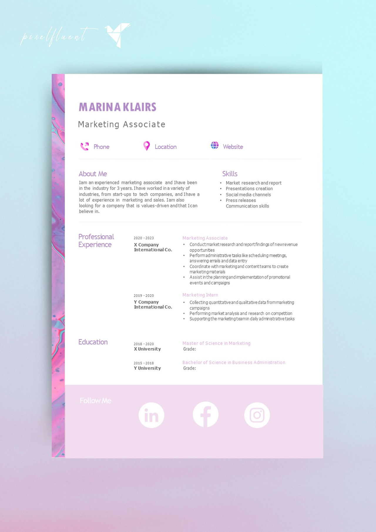 Marketing Associate template