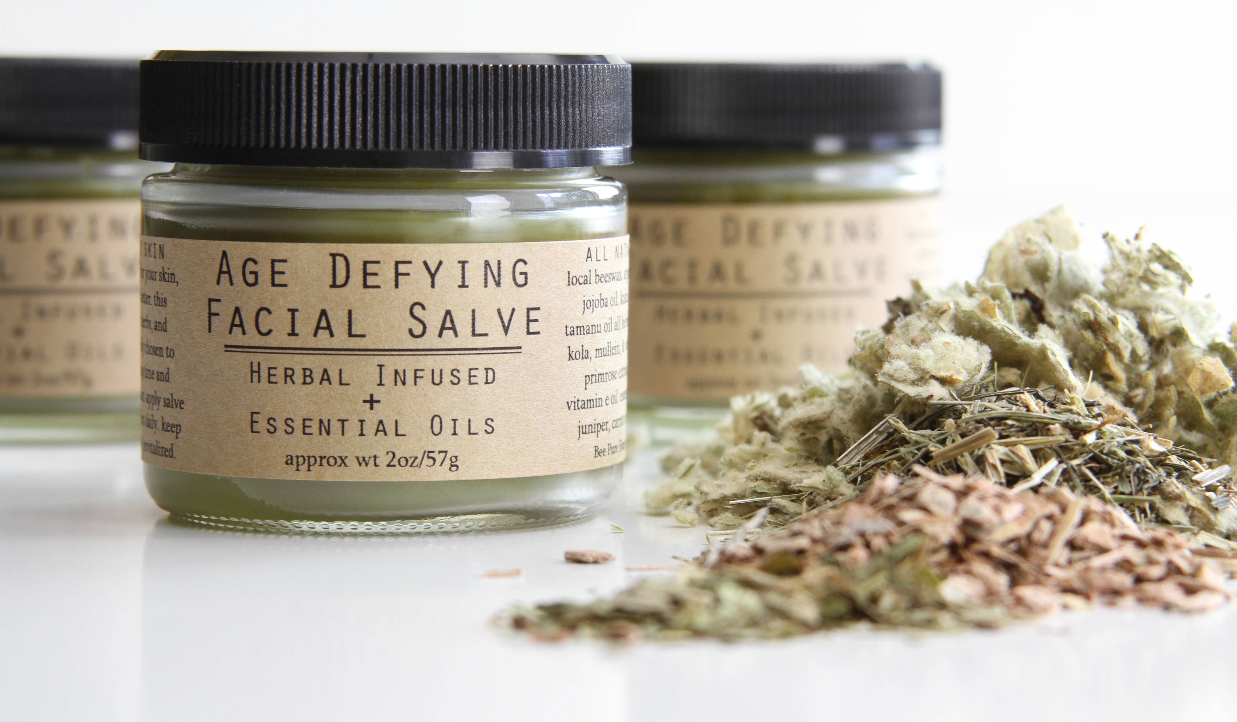 Age Defying Facial Salve - Herbal Infused + Essential Oils