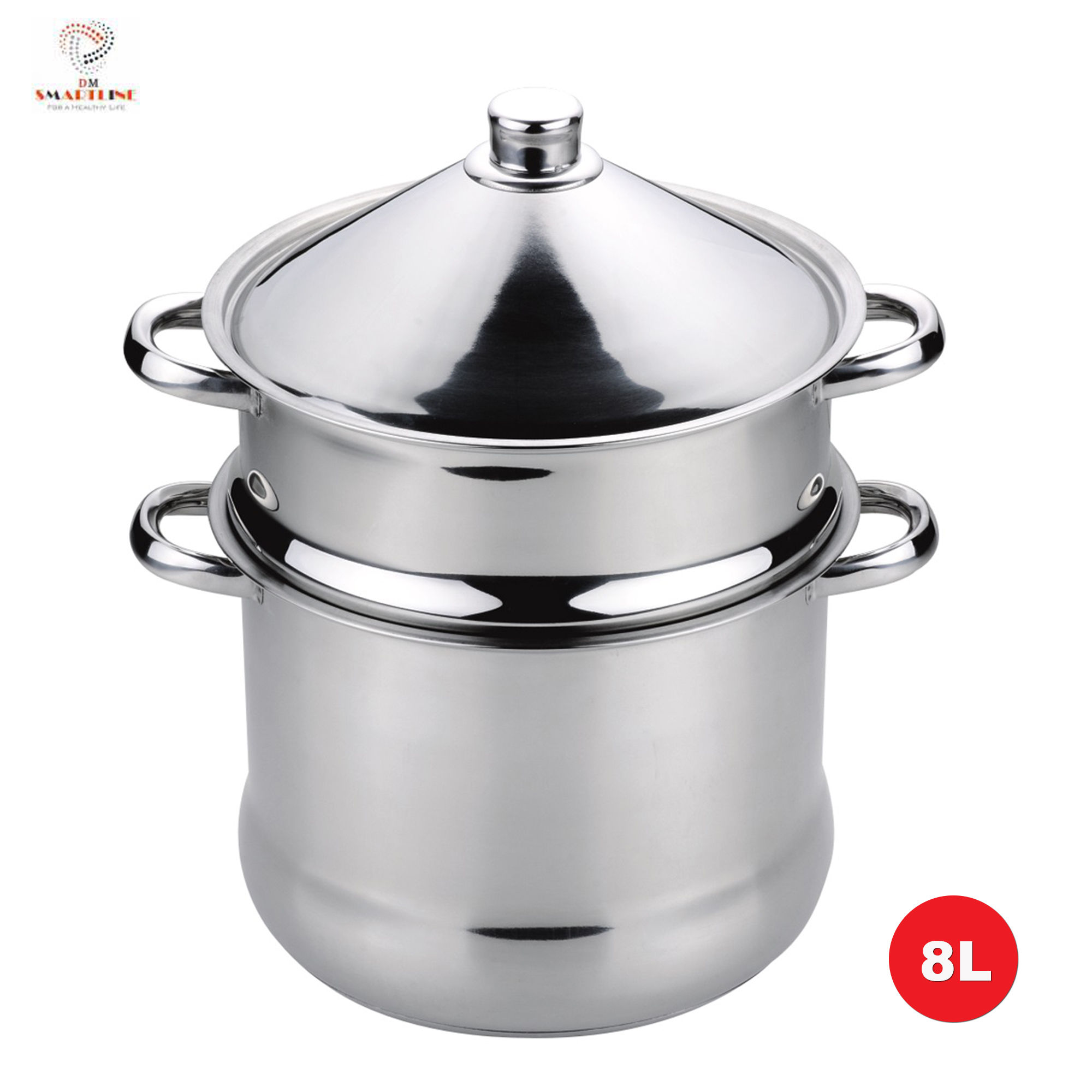 Couscoussier en Acier Inoxydable 8L