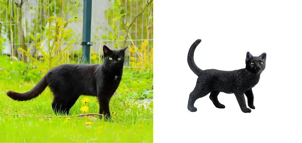 Прев'ю: Чорна кішка/кіт Toymany