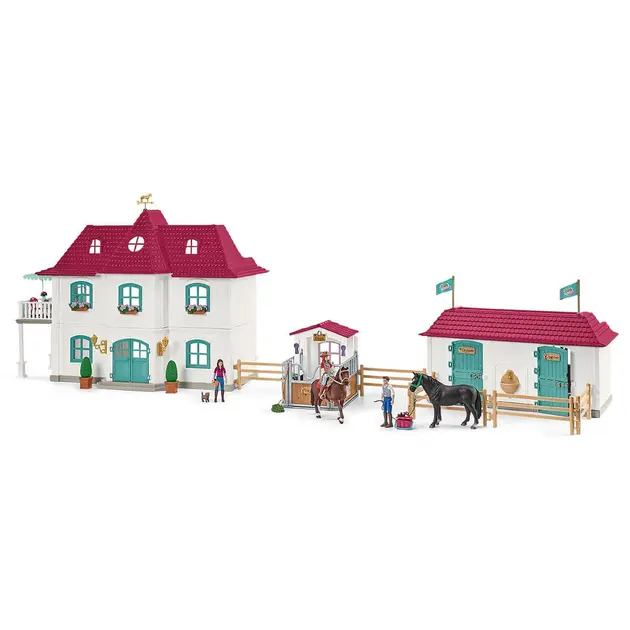 Прев'ю: Великий кінний двір з будинком та стайнею Schleich 42551