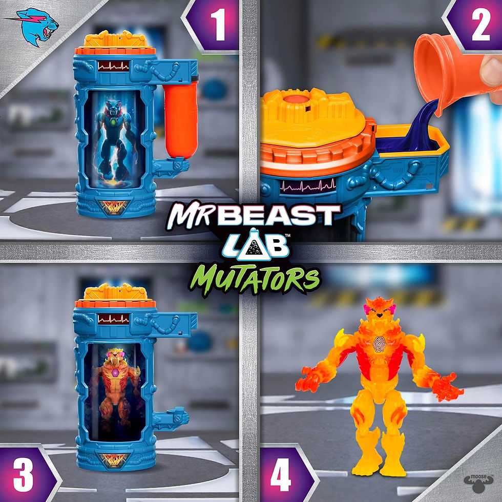 Прев'ю: Ігровий набір MrBeast Lab Станція перетворення Пантера вогняна
