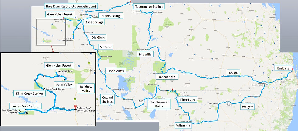 Map of Trip Route