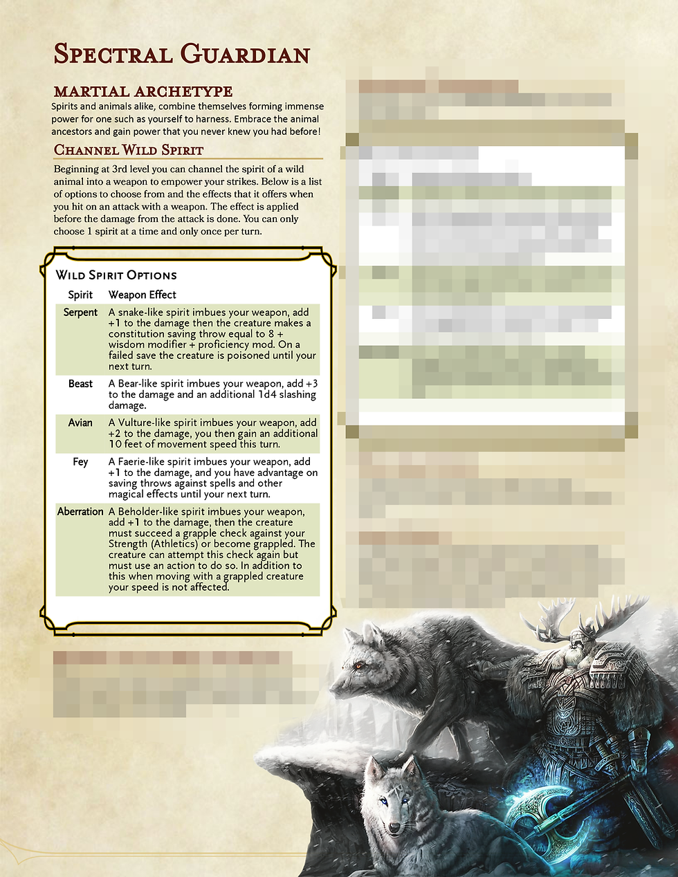 Spectral Guardian Martial Archetype
