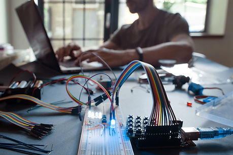 Technological education, student studyin