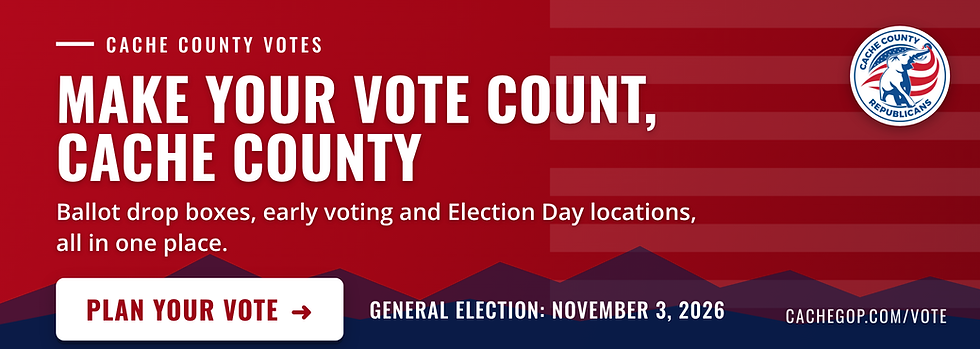 Make your vote count, Cache County: ballot drop boxes and voting locations in Logan, Utah for the Nov. 3, 2026 election
