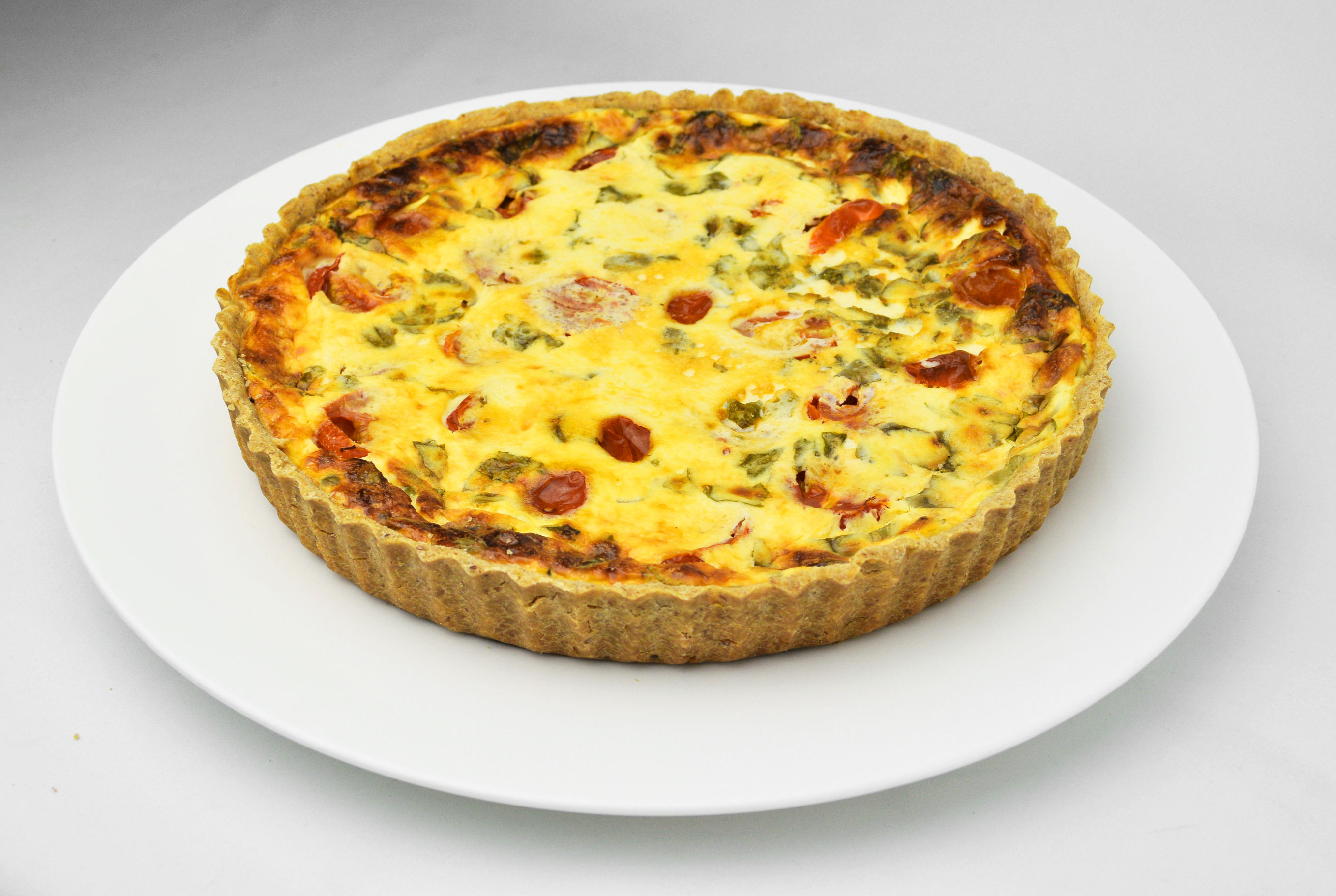 Tomato & Cheddar Quiche