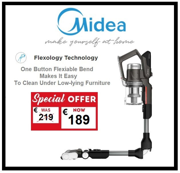 Thumbnail: MIDEA 2in1 Cordless Bendable Stick Vacuum cleaner 29.6V 'MP07EUBK'