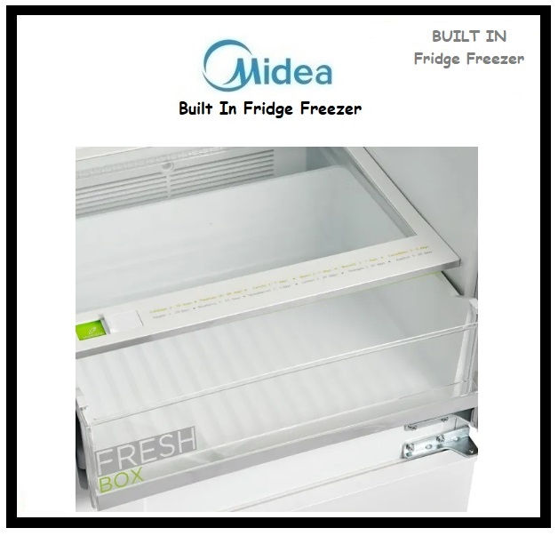 Thumbnail: MIDEA Built-In Fridge Freezer Refrigerator Bottom-Mount 'MDRE353FG01'