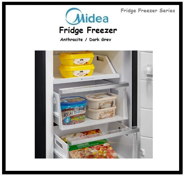 Thumbnail: MIDEA Fridge Freezer Refrigerator Bottom-Mount 'MDRB521MIC45'