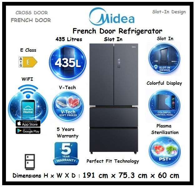 MIDEA French Door Slot In 'MDRF600BIE70'