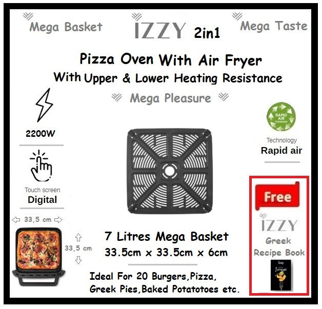 Thumbnail: IZZY 2in1 Pizza Oven With Air Fryer 7 Litres"IZ-8264"