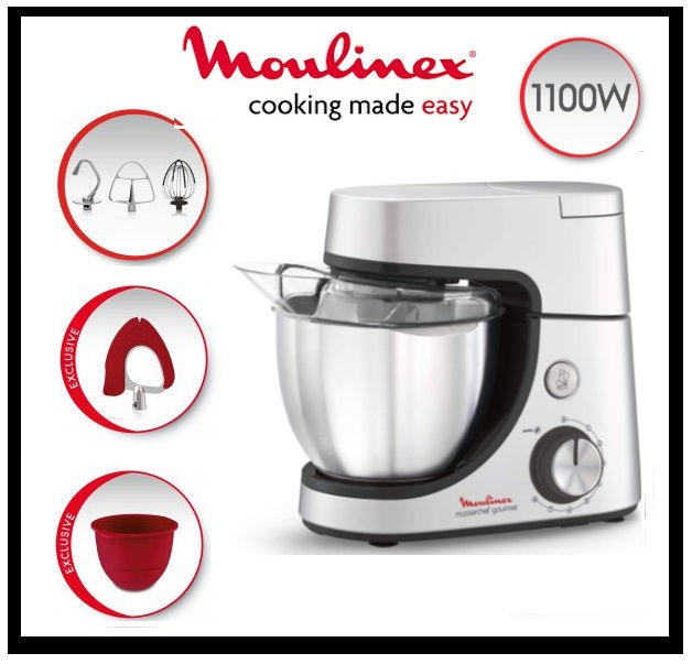 Thumbnail: MOULINEX MASTERCHEF GOURMET Kitchen Machine Mixer 4,6Litres 1100Watts"QA530D"