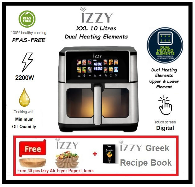 IZZY Air Fryer XXL 10 Litres With Dual Heating Elements"IZ-8271"