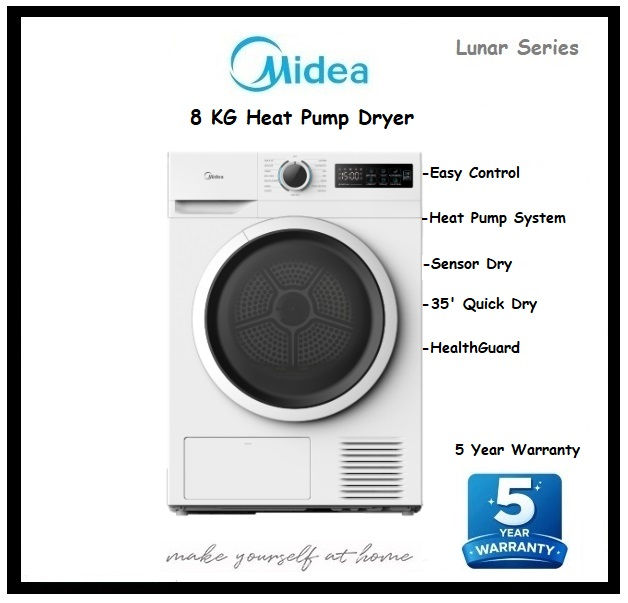 Thumbnail: MIDEA Heat Pump Dryer E Class  8KG 'MD110H80/W-CY'