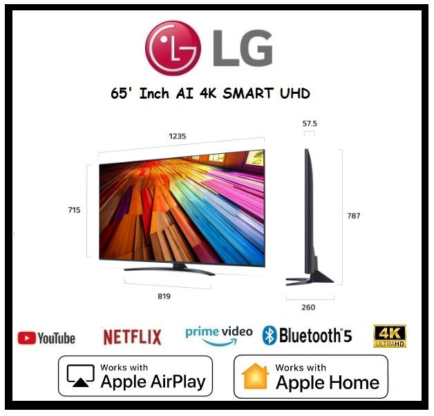Thumbnail: LG 55 inch Smart Tv AI Ultra HD 4K "55UT81006LA"