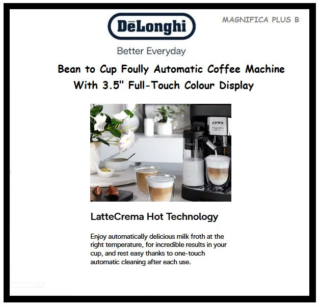 Thumbnail: DELONGHI Magnifica Next Automatic 3.5" Colour Display 'ECAM320.60.B'