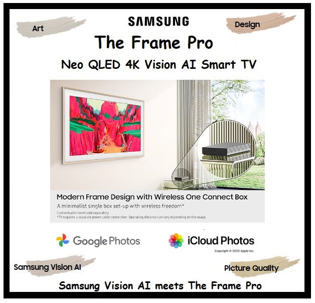 Thumbnail: SAMSUNG 65 Inch The Frame Pro Neo QLED 4K Vision AI Smart TV "QE65LS03FWUXXU"