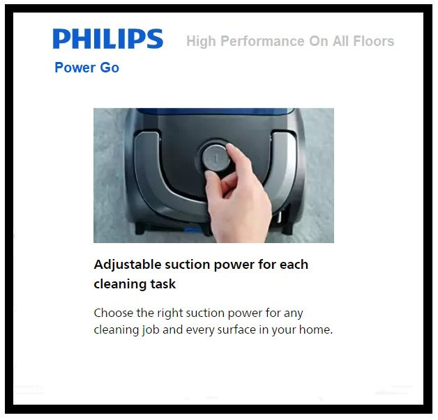 Thumbnail: PHILIPS Power Go Vacuum Cleaner High Performance All Floors 3 Liters 'FC8243/09'