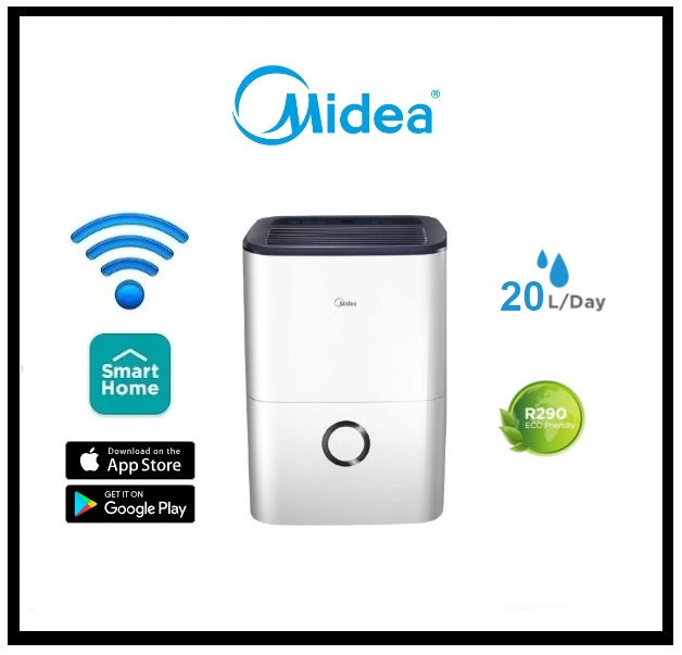 Thumbnail: MIDEA Wifi Dehumidifier  20Litres/24H and 3 Litres Tank "MDDF-20DEN7-QA3"