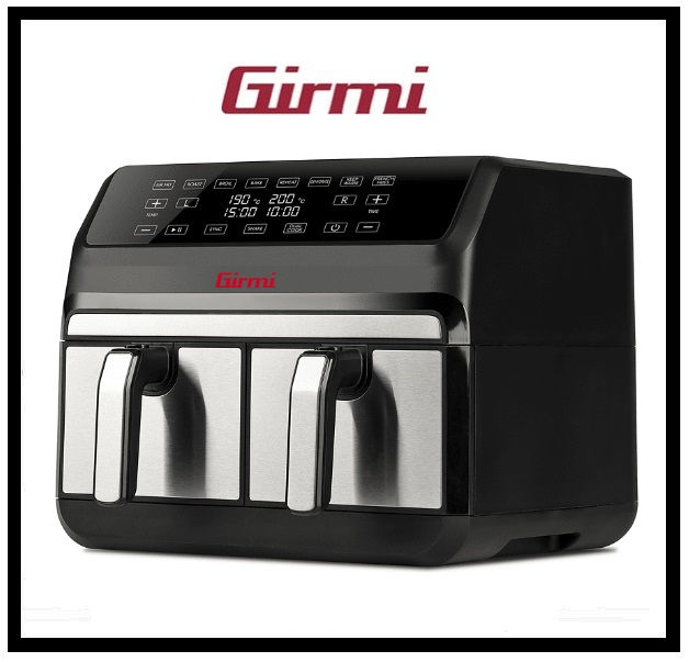 Thumbnail: GIRMI Double Air Fryer 8 Litres (4L + 4L) "FG2200"