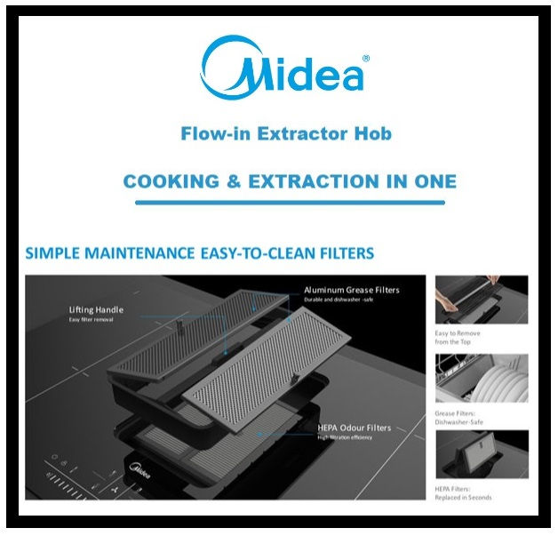 Thumbnail: MIDEA Induction Hob With Built-in Hood  "83C01"