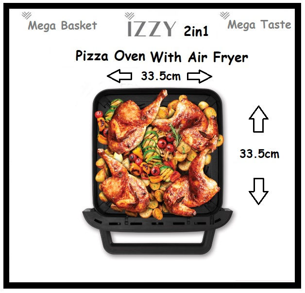 Thumbnail: IZZY 2in1 Pizza Oven With Air Fryer 7 Litres"IZ-8264"