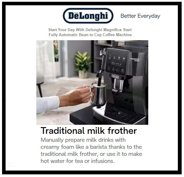 Thumbnail: DELONGHI Magnifica Start Fully Automatic Coffee Machine 'ECAM220.21.BG'