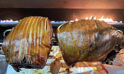 Pig Roasting on a fire