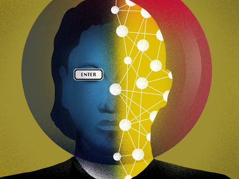 Illustration representing AI