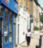 Tracy walking to studio