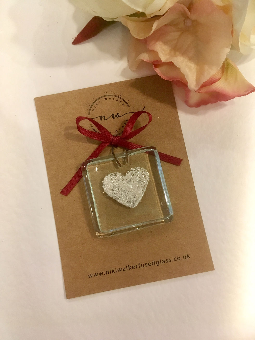 Thumbnail: Fused Glass Keepsake: Heart