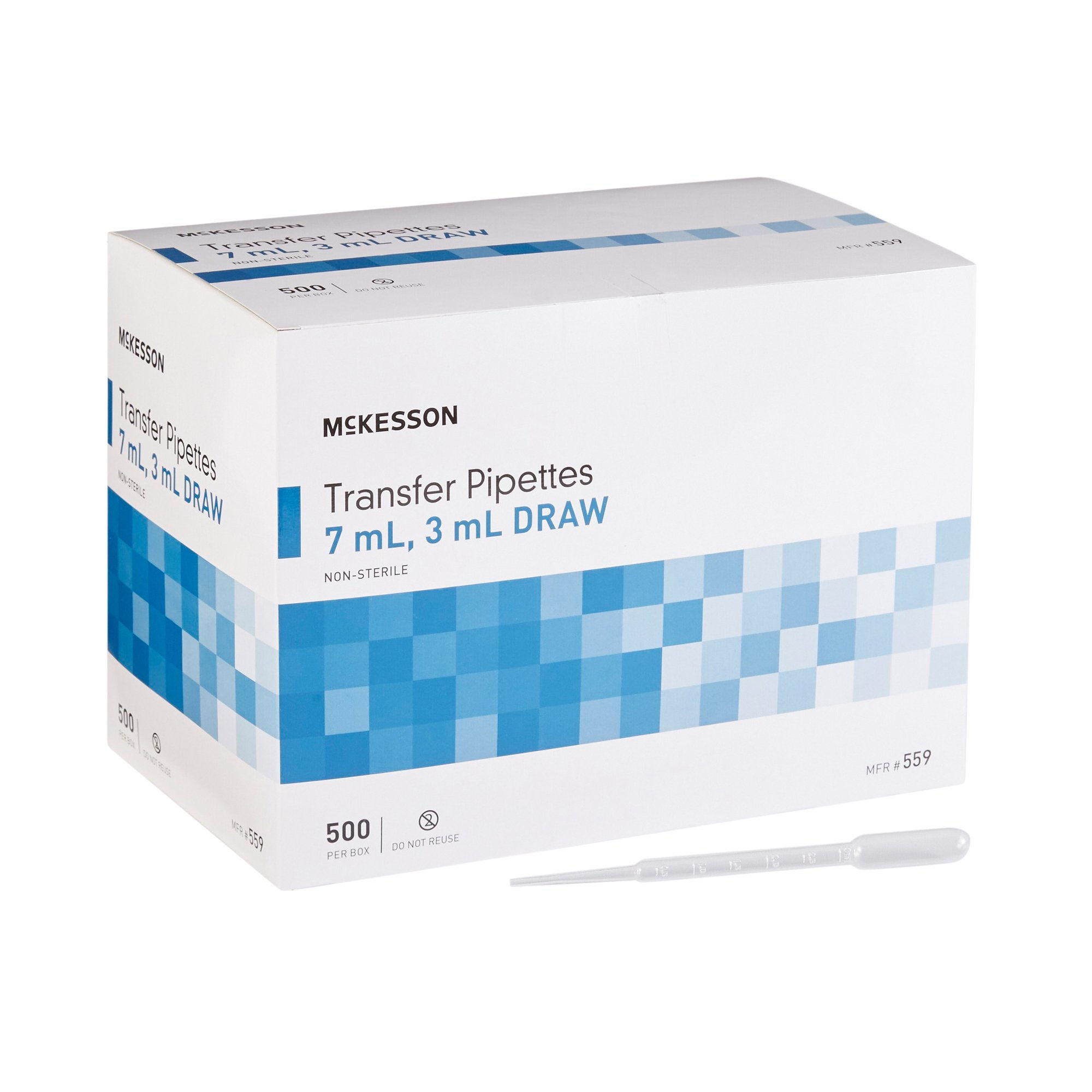 PIPETTE, TRANS 3ML DRAW 7.5ML (500/BX 10BX/CS) PSSRDC