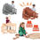 Thumbnail: Rubber Building Set Foam Bricks, Breeze Blocks, Beams, & 4 Wooden Tools