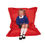 Thumbnail: Versatile Lounge Haven: Oversized Bean Bag Floor Cushion, Red
