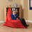 Thumbnail: Versatile Lounge Haven: Oversized Bean Bag Floor Cushion, Red