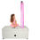 Thumbnail: Bubble Tube, White/Grey Padded Rectangular Surround, Fibre Optic Lights & Mirror