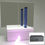 Thumbnail: Bubble Tube, White/Grey Padded Rectangular Surround, Fibre Optic Lights & Mirror