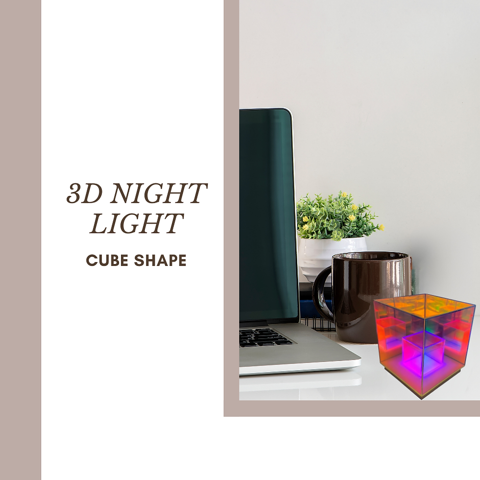 Thumbnail: 3D Prism Table Night Light USB Powered – Cube