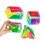 Thumbnail: 4 x Sensory Foldable Gel Shapes Glitter Pouches with Velcro