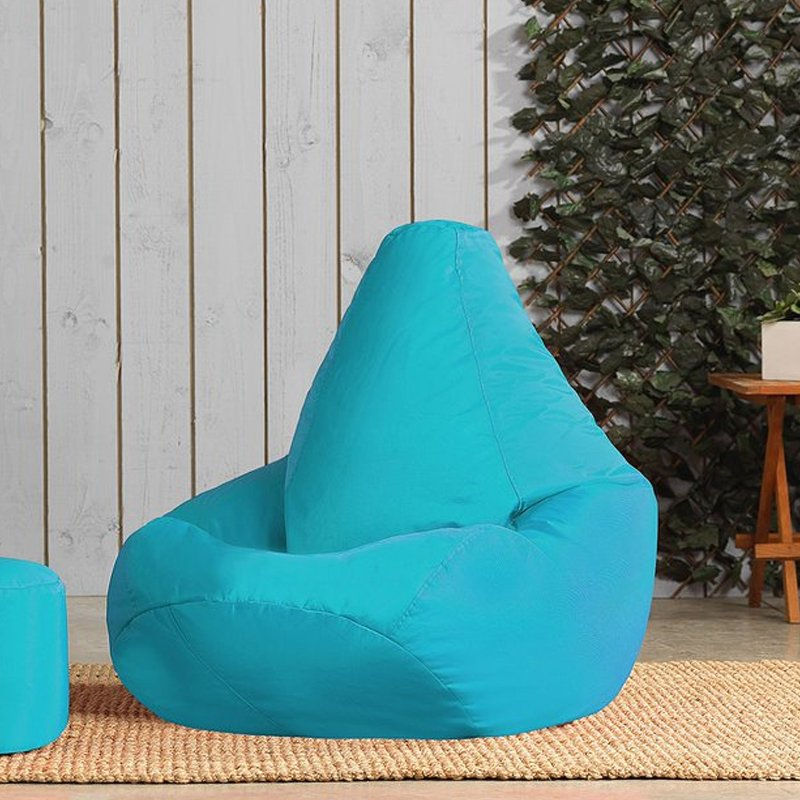 Thumbnail: Large Beanbag Chair Recliner Pear Shapes for Adults & Kids - Blue