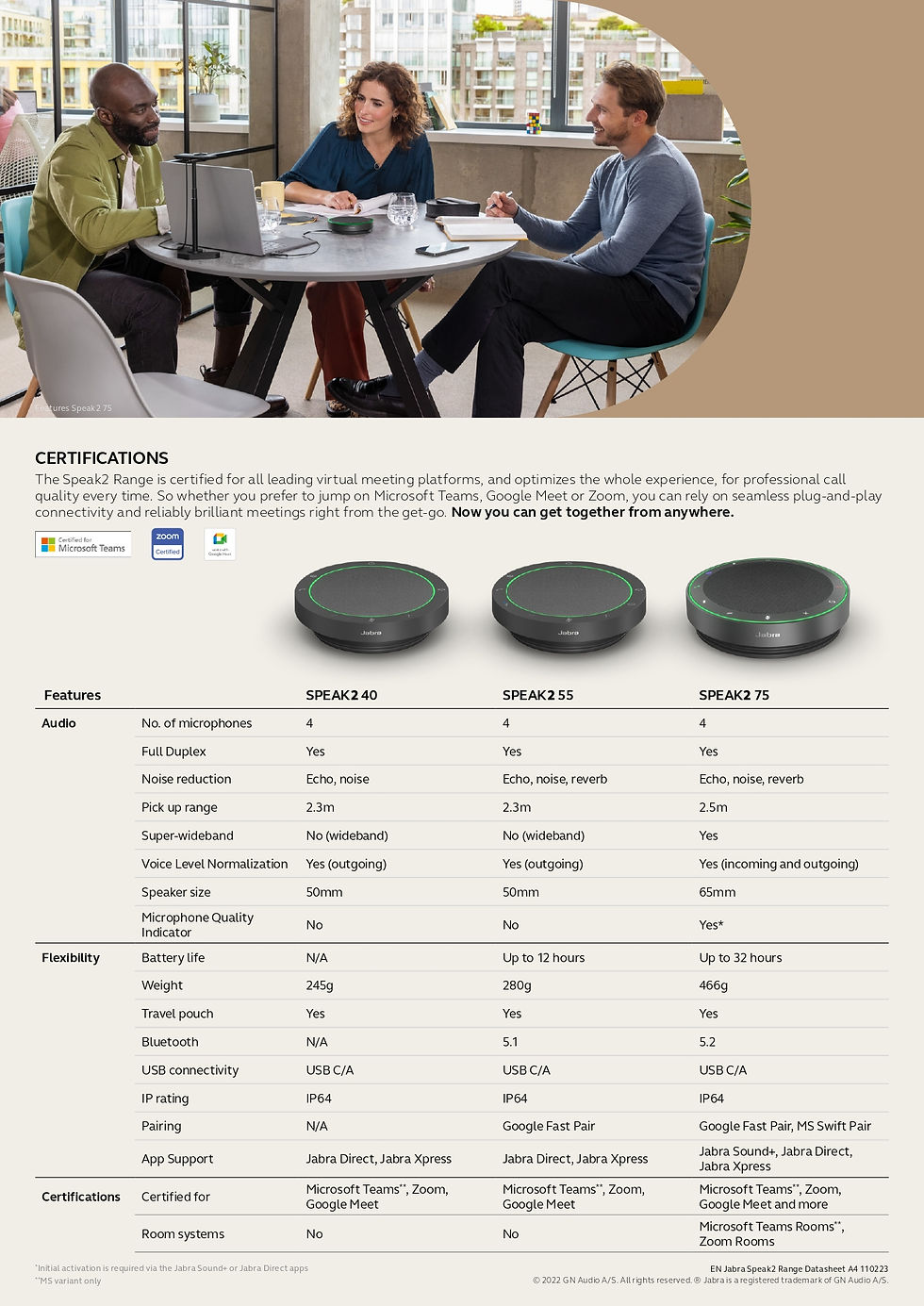 Thumbnail: Jabra Speak2 75 UC / MS Wireless Speakerphone