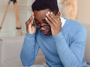 Man feeling anxious and confused