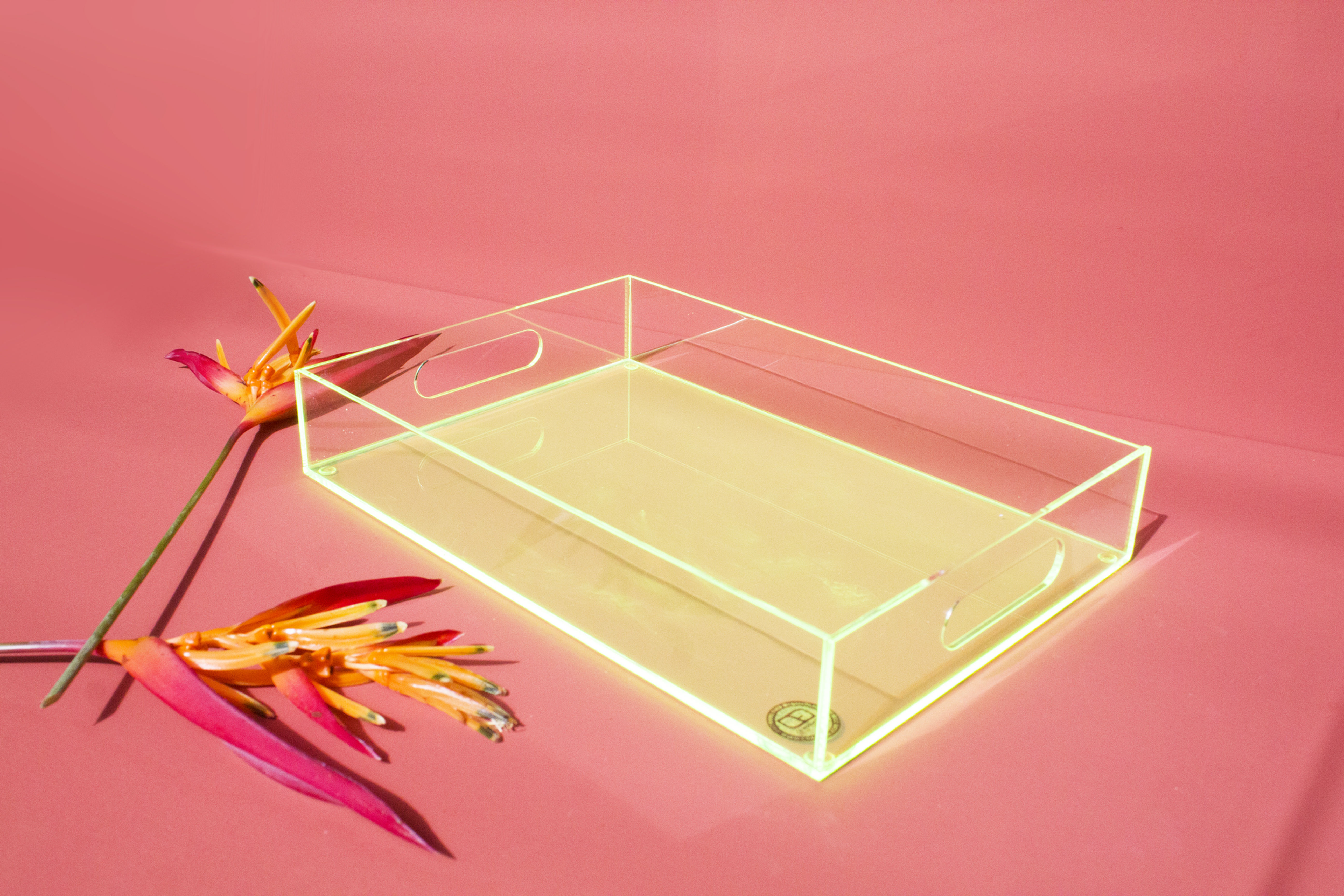 Bandeja com Fundo Amarelo Neon