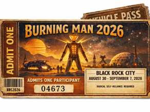An AI generated image of Burning Man 2026 ticket