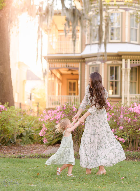 sunset family photos in savannah ga