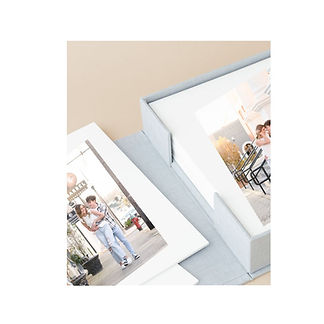 Matted Prints in a Heirloom Photo Box - Modern Photo Albums