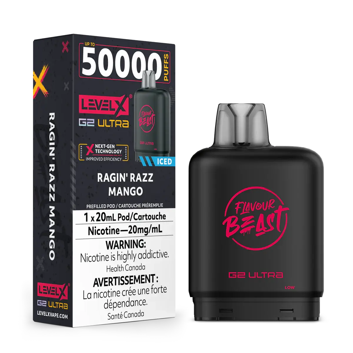 Level X G2 Ultra Pods Ragin Razz Mango