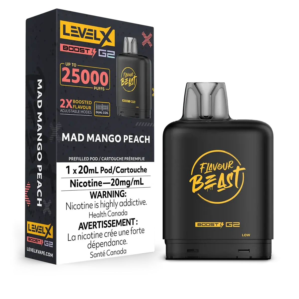Level X Boost G2 Pods Mad Mango Peach